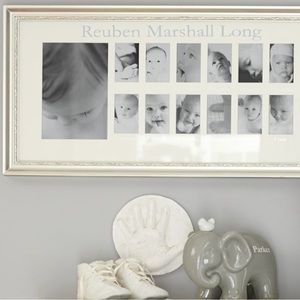 Pottery Barn Silver Leaf First Year Photo Frame NEW